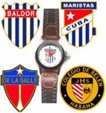 Leather Watch W/ School Emblem